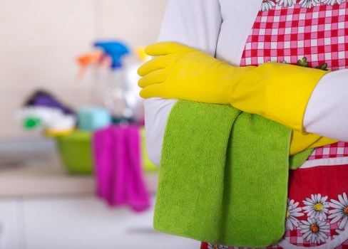 Close-up of carpet fibre cleaning and stain removal
