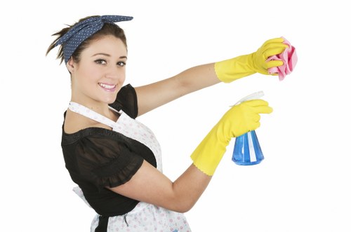 Specialist upholstery cleaning equipment in use on a sofa